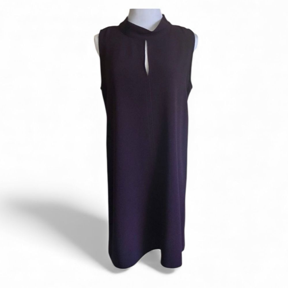 Aqua plum cutout front & back mini Tunic dress L